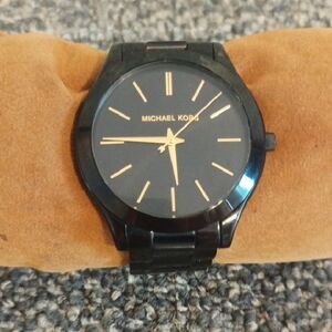 Michael Kors Black Women's  Watch with Gold MK 3221